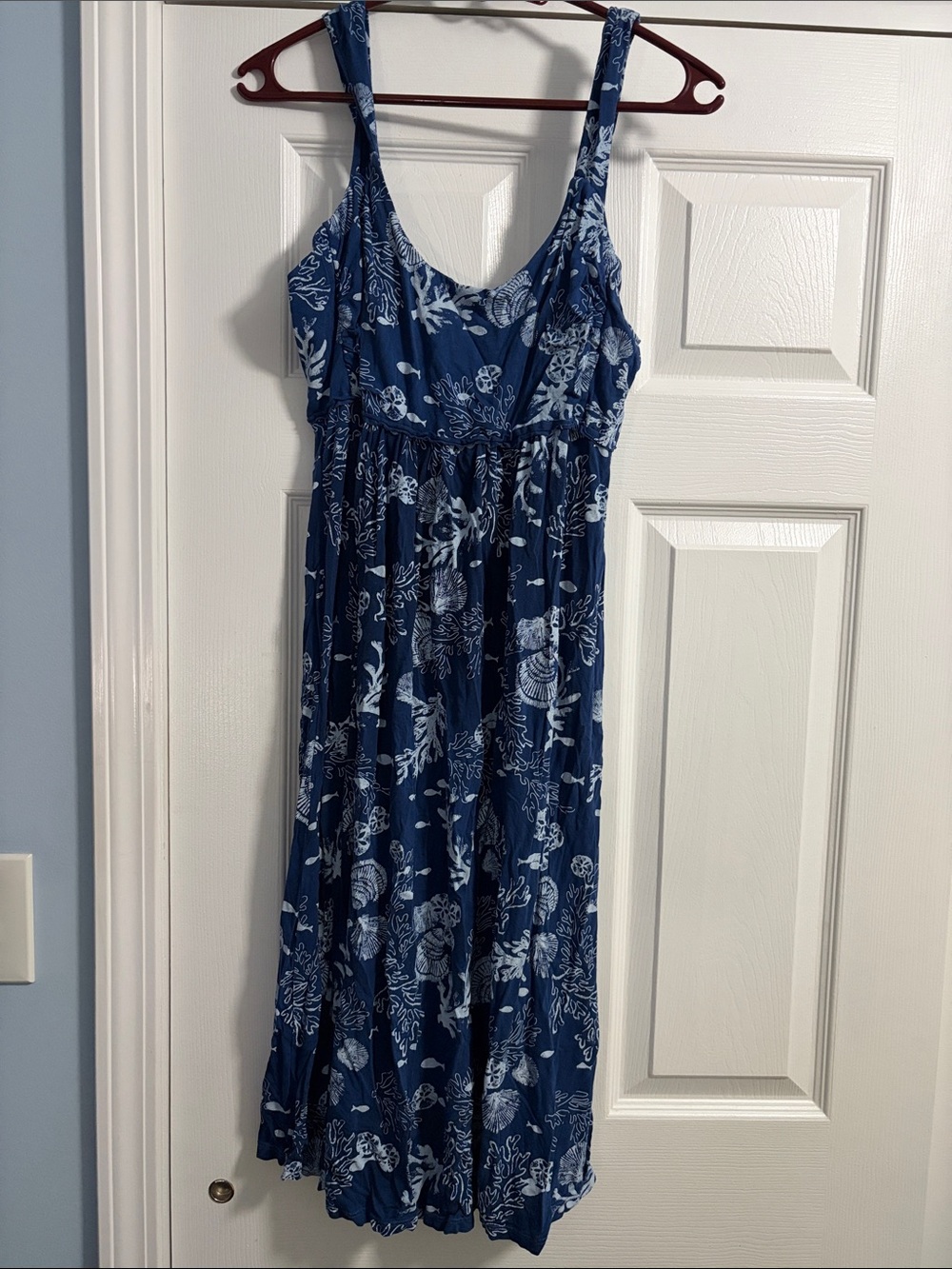 Fresh Produce Blue Ocean Theme Midi Sundress